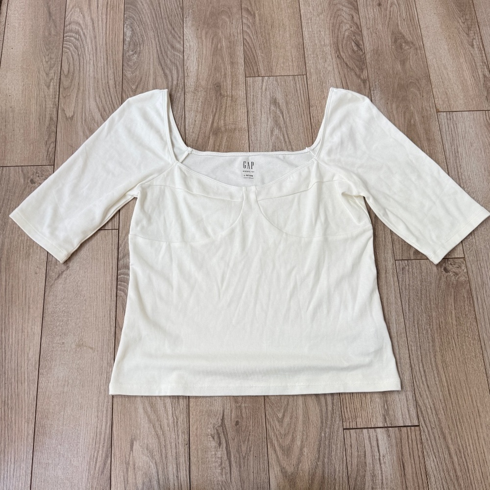 Gap Corset NWT Off-white top size L